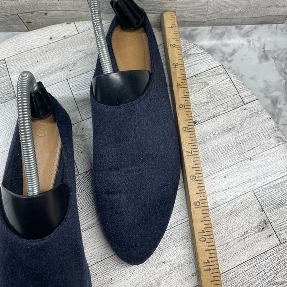 The Row mules Women 40/9.5M Blue Wool Fabric pointed Toe Comfort slippers Flats - Picture 6 of 16